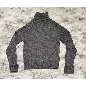 by ANTHROPOLOGIE Women's Sweater XS Turtle Neck‎ Pullover Long Sleeve Metallic